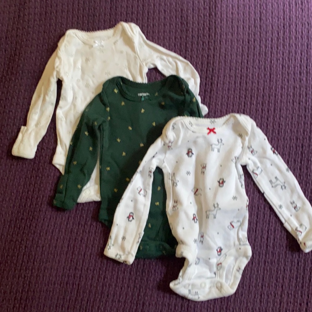 Lot of Newborn Girl Winter Theme Clothes